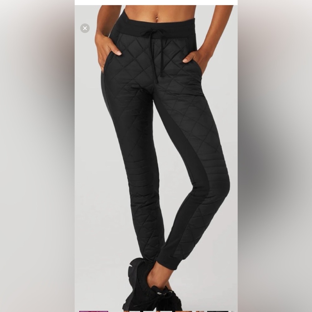 ALO Yoga Black Quilted Joggers